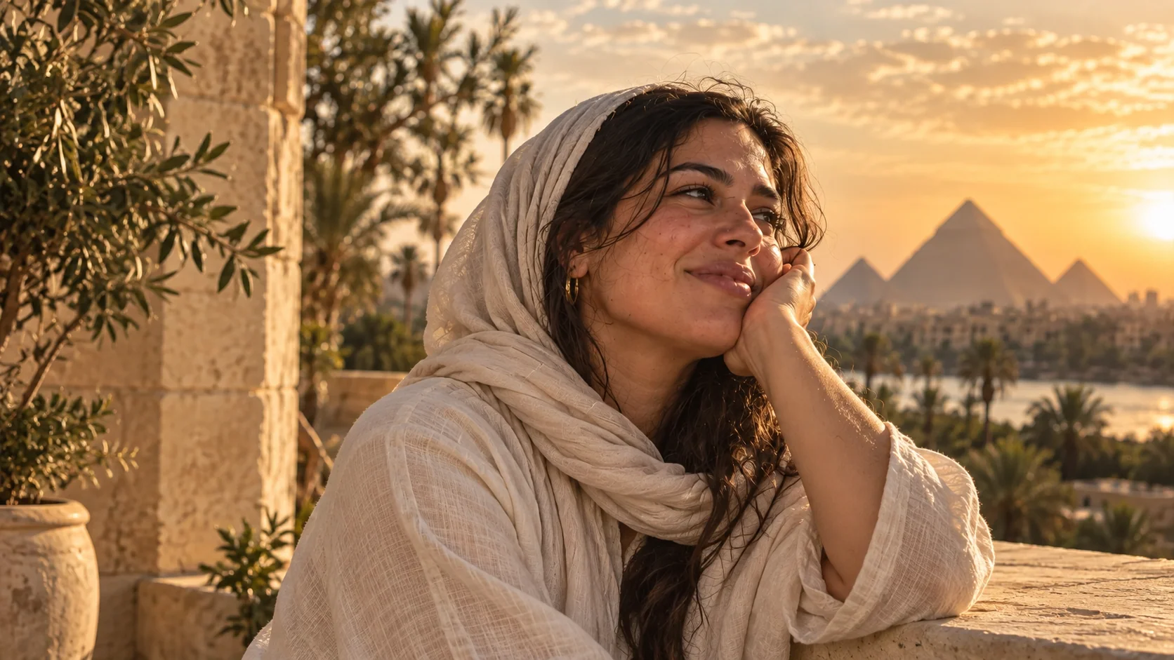 Portrait with natural skin texture